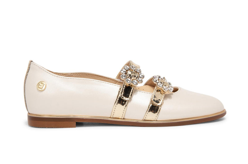 Communion Double Buckle Jewelled Dress Shoes