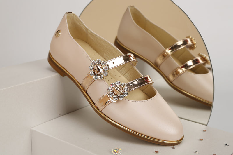 Communion Double Buckle Jewelled Dress Shoes