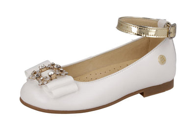 Little Girl Ballet Flat Shoes with a Sparkly Bowknot