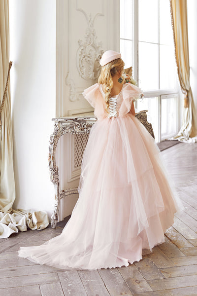 Birthday Dresses: Pink Princess Girl Dress - Mia Bambina Boutique