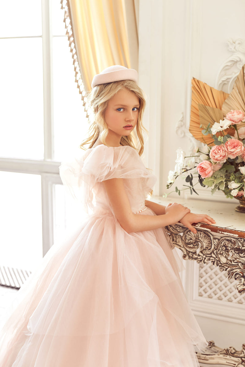 Birthday Dresses: Pink Princess Girl Dress - Mia Bambina Boutique