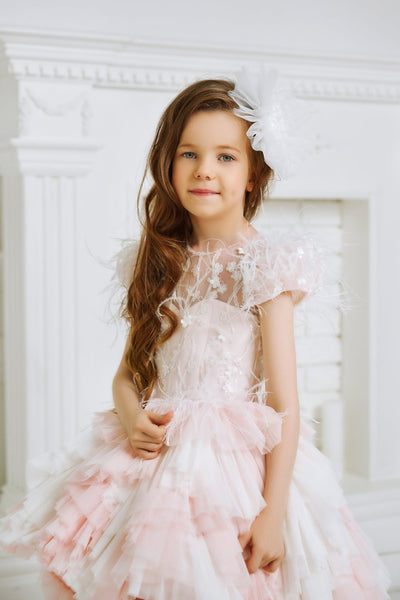 Sabrina High-Low Ruffled Flower Girl Dress - Mia Bambina Boutique