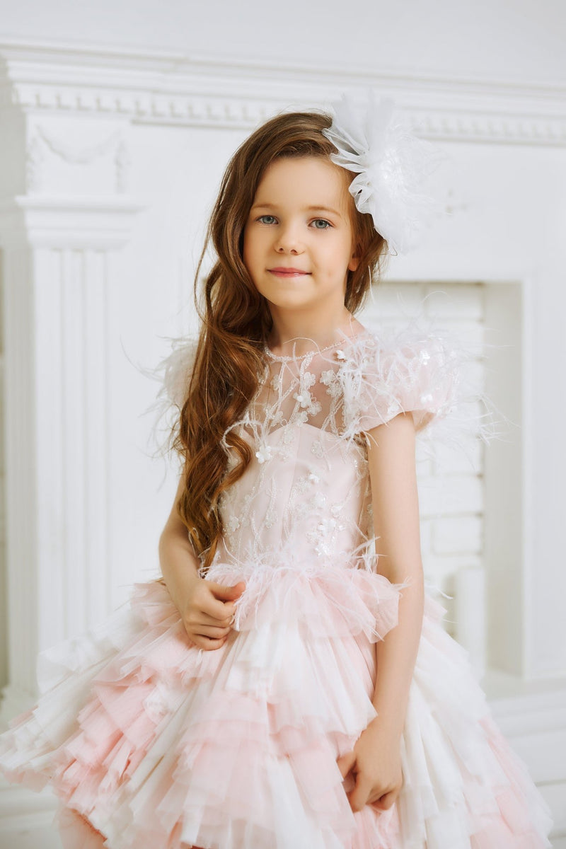 Sabrina High-Low Ruffled Flower Girl Dress - Mia Bambina Boutique