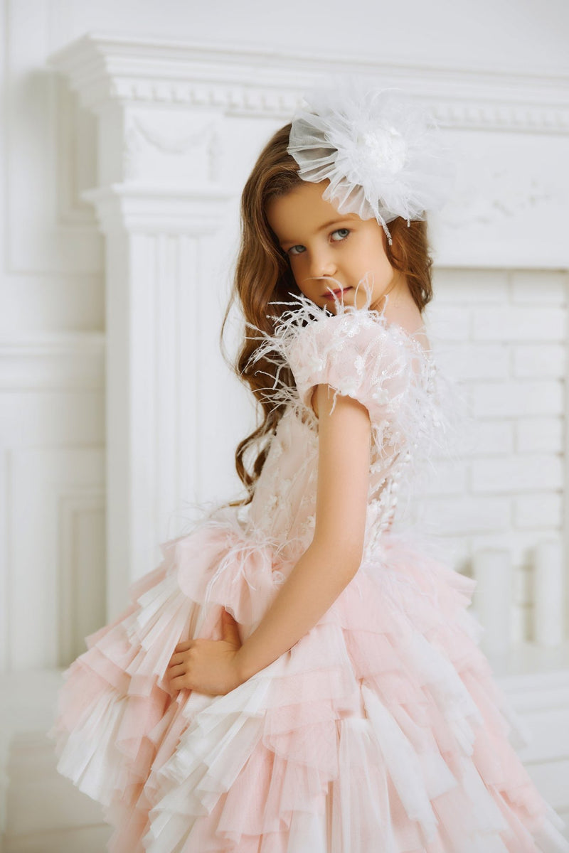 Sabrina High-Low Ruffled Flower Girl Dress - Mia Bambina Boutique