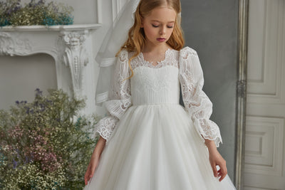 Santa Sophia Traditional First Communion Dress by Mia Bambina Boutique Canada