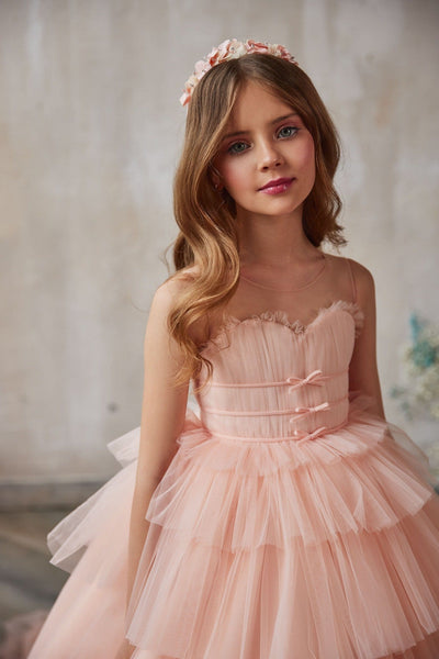 Trendy Sweetheart Blush Flower Girl Dress by Mia Bambina Boutique Canada